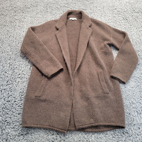 Madewell Sweater Women Extra Small Brown Merino Wool Classiccore Cardigan Casual - Picture 1 of 7